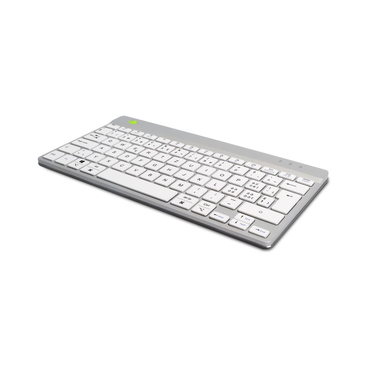 R-GO Tools Tastatur Compact Break DE-Layout kabellos Weiß