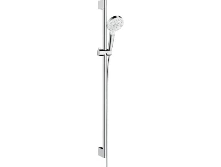 hansgrohe Crometta Ensemble de douche Vario EcoSmart 9 l/min avec barre Unica'Croma 90 cm\, blanc/chromé\, 26538400