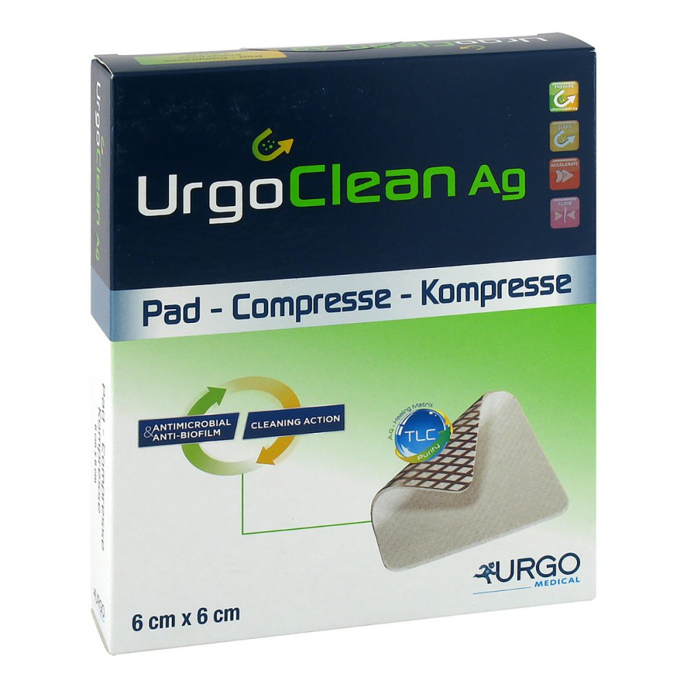 Urgo GmbH Urgoclean Ag 6x6 cm Verband 11370007