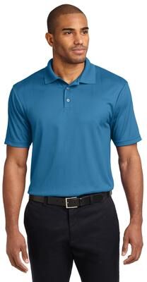 Port Authority K528 Performance Fine Jacquard Polo Shirt in Ocean Blue size Medium   Polyester