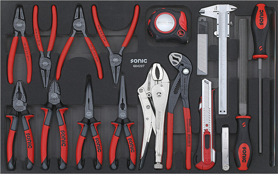 Sonic Equipment Zangen-Set Zangensatz Sfs-M 18-Tlg. 604207