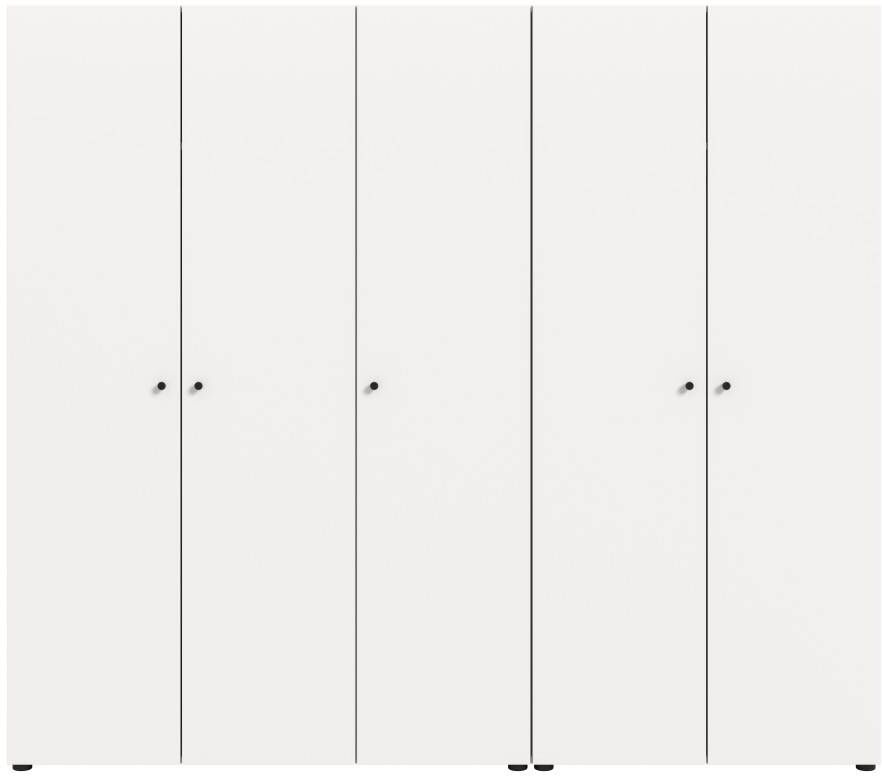 Pharao24.de Kleiderschrank Drehtürschrank 10-türig Weiß (zweiteilig)