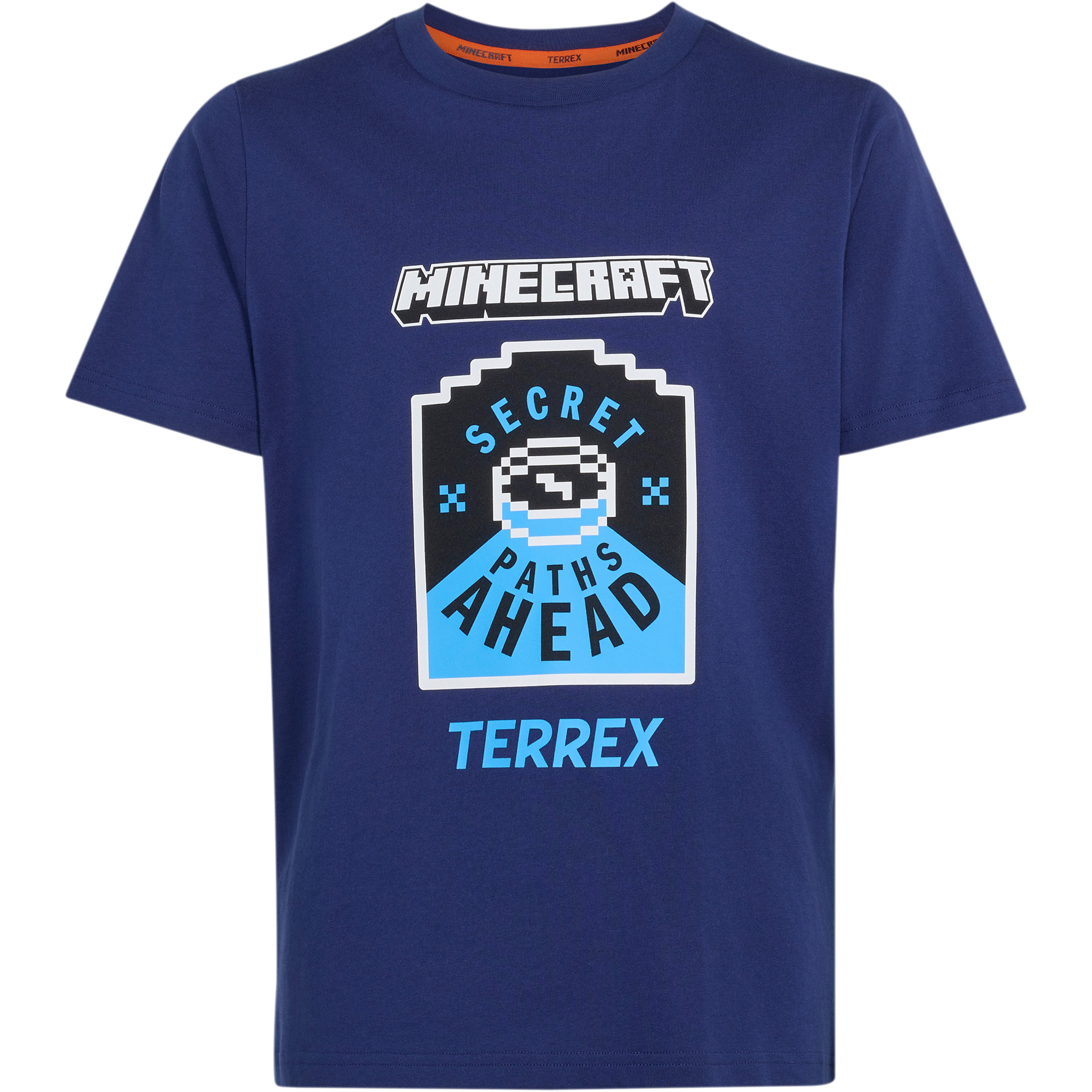 adidas Terrex Minecraft Kinder T-Shirts blau Größe 140 Lifestyle Hautfreundlich