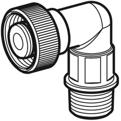 Geberit Anschlussnippel UR-Strg. 1/2" gebogen 242131001 für UR-Steuerungen ab 2009