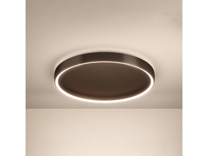 Plafonnier LED Trabuco noir/marron 55 cm - Stars of Light - Salon / séjour - Moderne - Aluminium - À ampoule unique