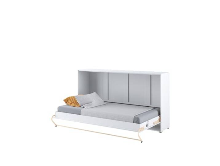 Friderik Concept PRO 6 CP-06 Wandklappbett Horizontal Schrankbett, 90x200 cm (Weiß Hochglanz)