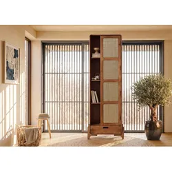 Schrank Mango/Seegras 70x40x200 hellbraun lackiert MIZUMI #111