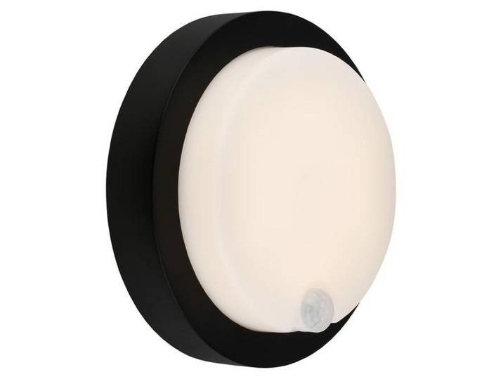 LED Akku Sensor Außenwandleuchte 4W 700 lm 3000 K Ø 17 cm Pula schwarz