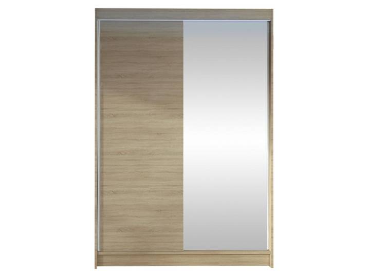 MIRJAN24 Schiebetürenschrank Lino I, mit Spiegel, Kleiderschrank vom Hersteller (Sonoma Eiche, mit RGB LED Beleuchtung)
