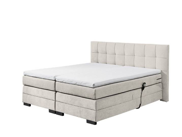 freiraum Boxspringbett TALENA, Liegefläche 180x200cm, Motorverstellung, sand - 202x113x211cm (BxHxT)