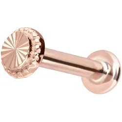 14 Karat Gold Labret mit Innengewinde DISC