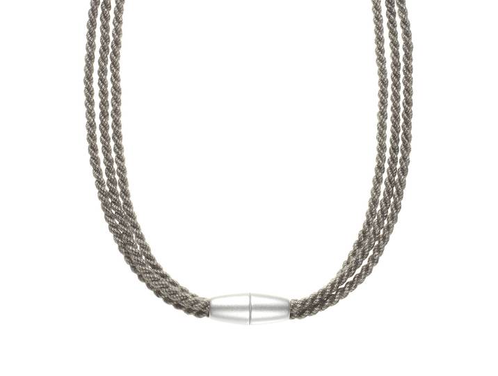 Magnethalter Maureen 65cm Grau/Dunkelgrau Länge Kordel: 65 cm