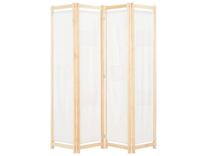 vidaXL 4-teiliger Raumteiler Cremeweiß 160 x 170 x 4 cm Stoff
