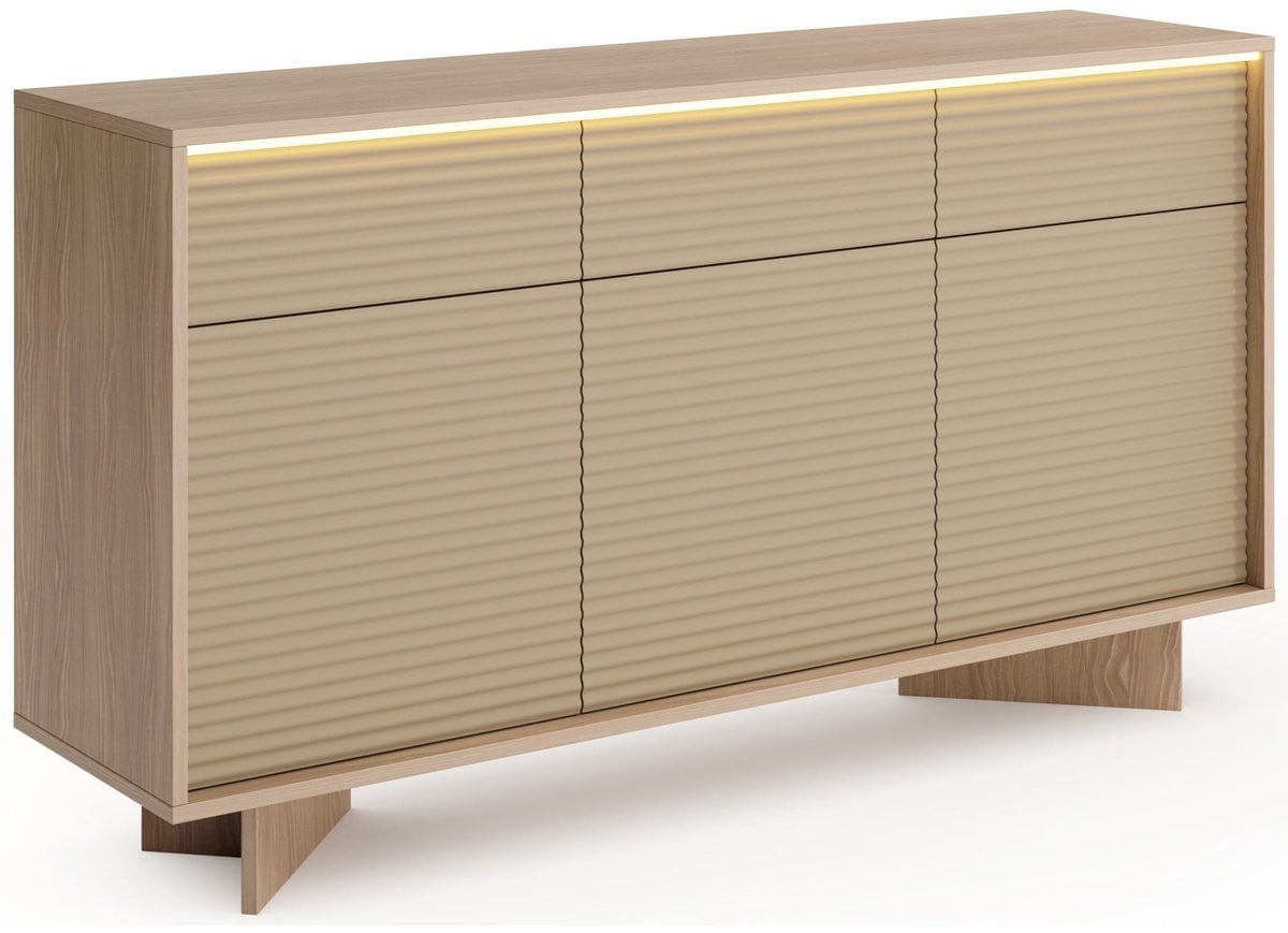 Selsey Semi Dressoir met geïntegreerde verlichting, Breedte: 153,9 cm