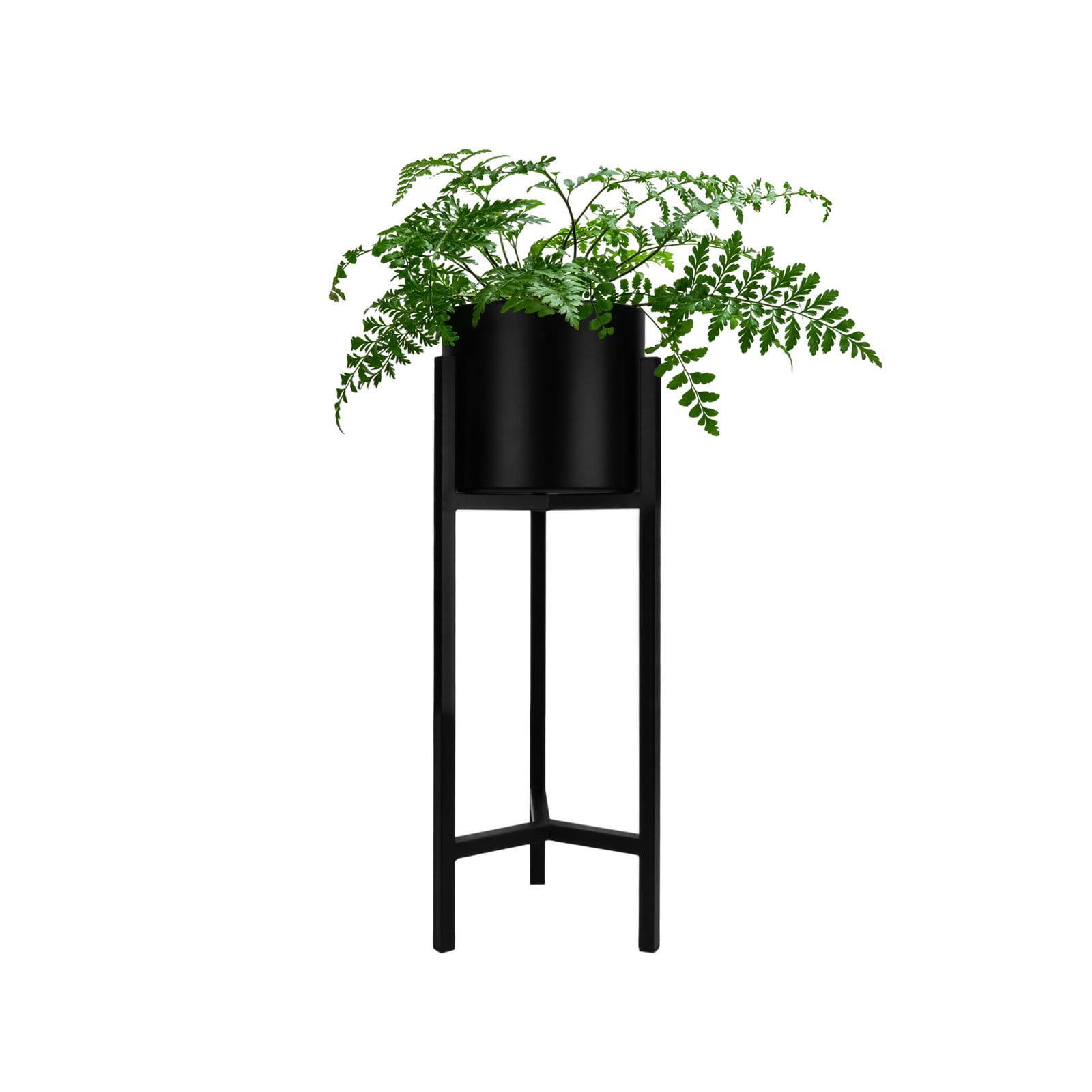QUVIO Plantenstandaard inclusief pot van metaal - B/D/H: 22 x 22 x 60 cm