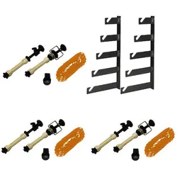 Walimex 5-fach Hintergrund Wandmontageset, 3er Set (99.90 cm), Hintergrundsystem, Orange