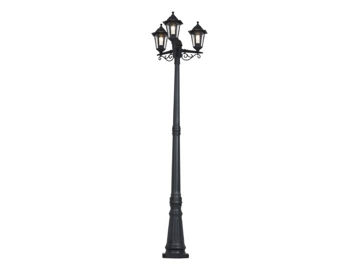Borne d'extérieur classique noire 217cm IP44 - New Haven Hammered