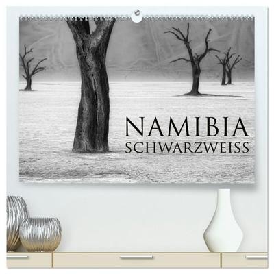 Namibia schwarzweiß (hochwertiger Premium Wandkalender 2027 DIN A2 quer), Kunstdruck in Hochglanz
