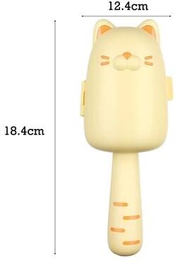 Inspired Finds Cute Cat Shape Hair Remover Roller Tearable Adhesive Paper Sticky Brush For Clothes And Home yellow