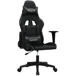 vidaXL Gaming-Stuhl mit Massagefunktion Schwarz Kunstleder