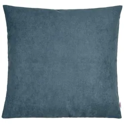 KISSENHÜLLE FarbTon Chenille-Haptik nordlicht-blau 50/50 cm