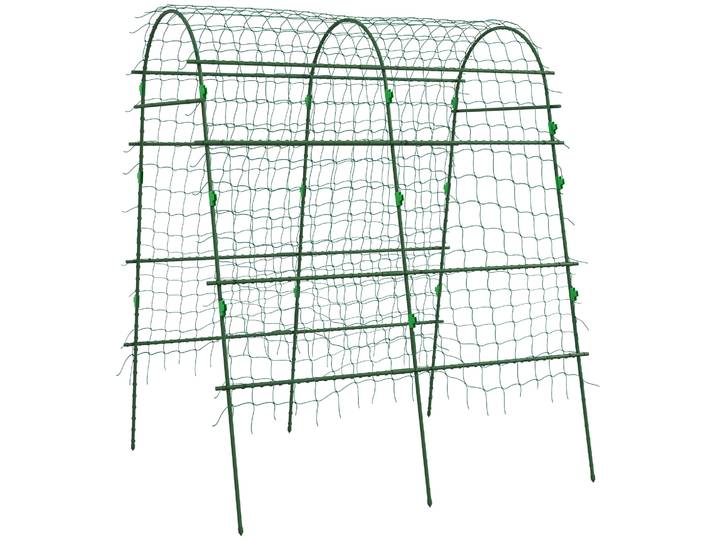 Treillis réglable pour plantes grimpantes, grille de support pour plantes avec mailles, structure de support pour plantes de balcon en acier vert