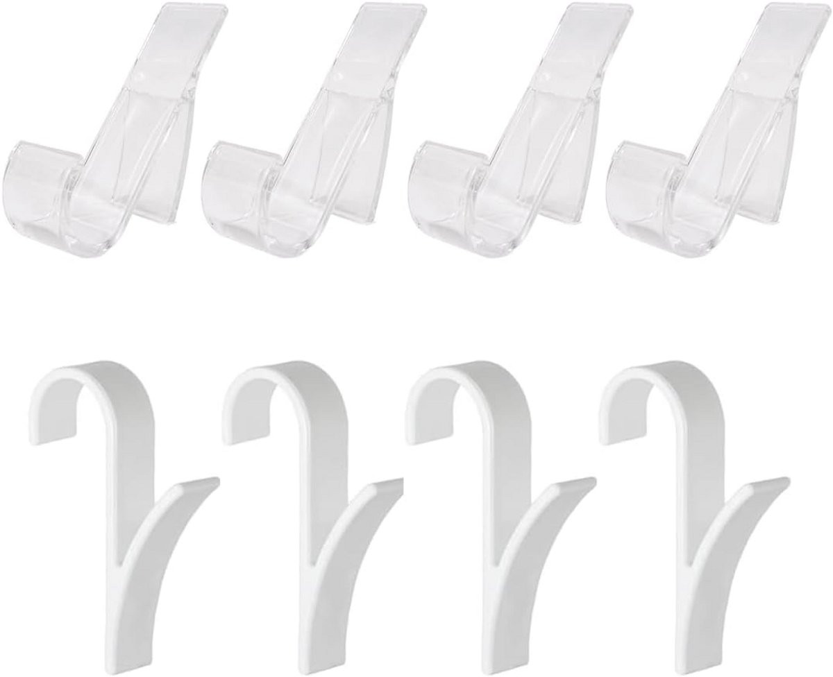 Set van 8 kunststof radiatorkleppen voor badkamer en keuken - Ruimtebesparende en hittebestendige handdoekhouders