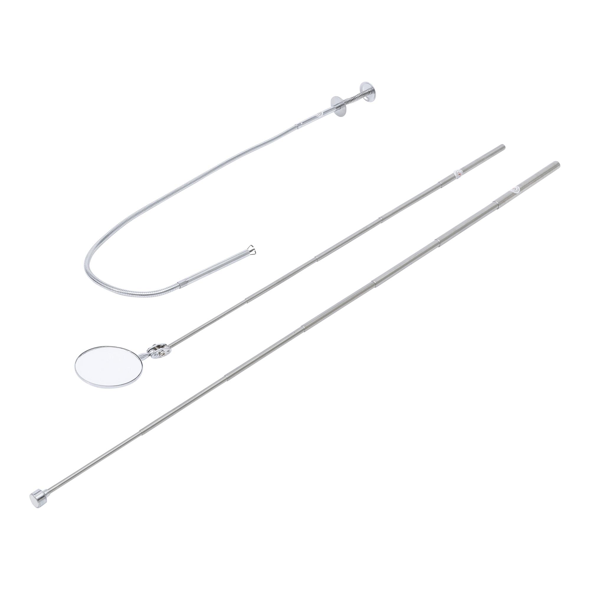 BGS Do it yourself Magnetheber- / Krallengreifer- und Inspektionsspiegel-Satz 3 teilig (6874)