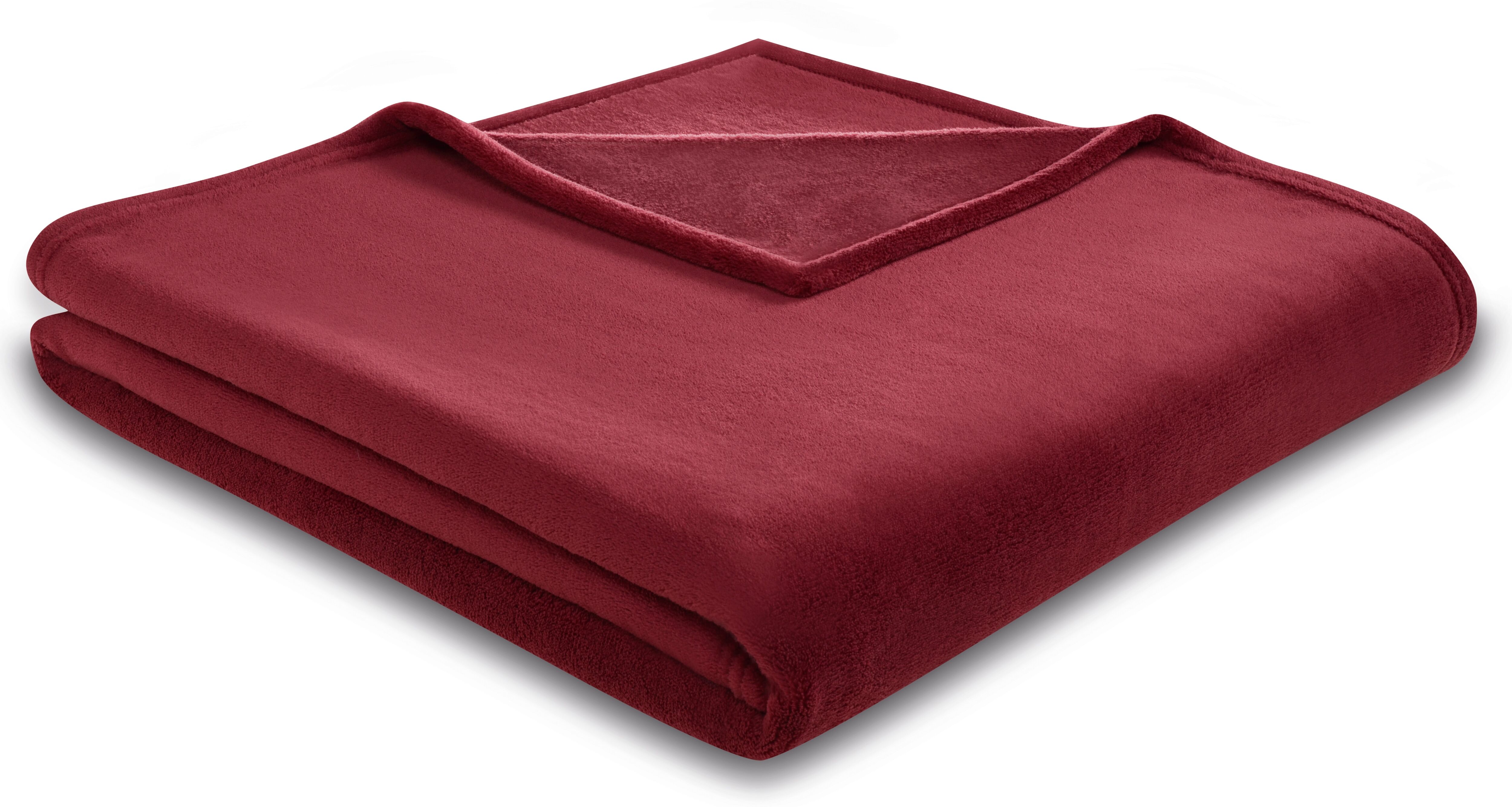 Wohndecke BIEDERLACK "King Fleece", rot (rubin), B:150cm L:200cm, Polyester, Wohndecken, Wohndecke, leicht, Kuscheldecke rubin B/L: 150cm x 200cm