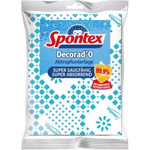 Spontex Abtropfmatte Decorad'O, Mischgewebe, weiß / blau, 45 x 30cm