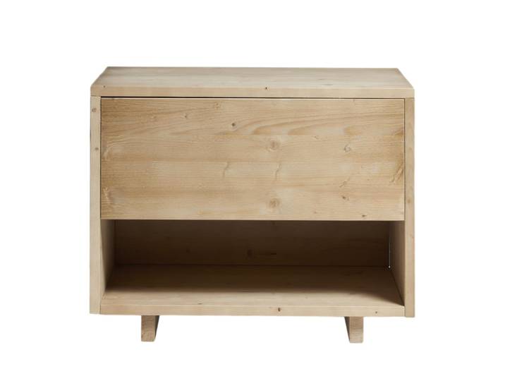 Table de chevet bois naturel