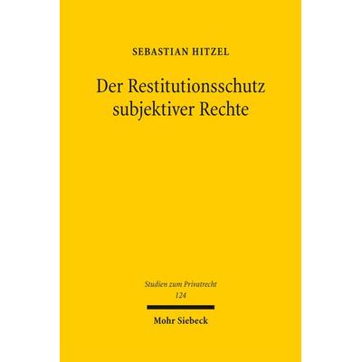 Der Restitutionsschutz subjektiver Rechte, Gebundene Ausgabe von Sebastian Hitzel, Mohr Siebeck, 978-3-16-164086-5