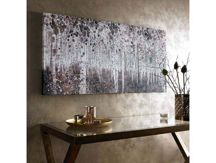 Graham&brown - Toile Imprimée Aquarelle Forêt 120 X 60cm Beige