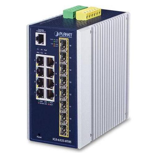 Planet IP30 Industrial L3 8-Port (8 Ports) (IGS-6325-8T8S)