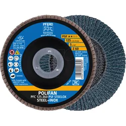 PFERD 69398193 - POLIFAN Fächerscheibe PFC 125x22,23 mm konisch Z60 Universallini