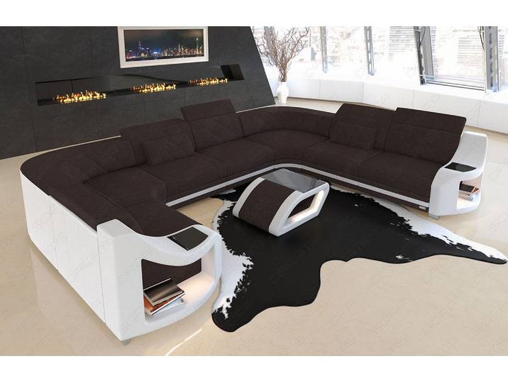 Couchlandschaft Genua U-Form in Stoff