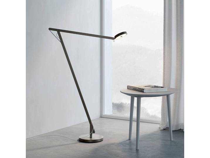Rotaliana Designer Stehlampe String F1 DTW, dimmbar, chrom / silber, für Wohn- / Esszimmer, Aluminium, Design, Stehlampe