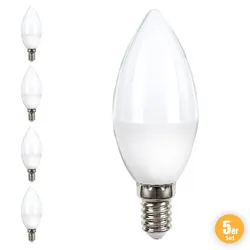 I-GLOW LED Leuchtmittel Kerze - 5er Set