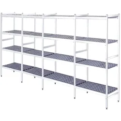 EURAST - Metallregal mit duraluminium-beinen 4 ebenen - 5326x470x1700 mm - 53264400