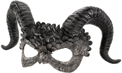 Maske "Dämon", schwarz