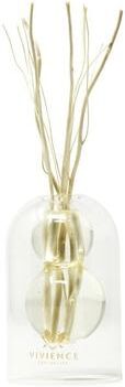 Vivience "Clear Reed Diffuser With White Circular Inlay, ""Lily Of The Valley"" Scent"