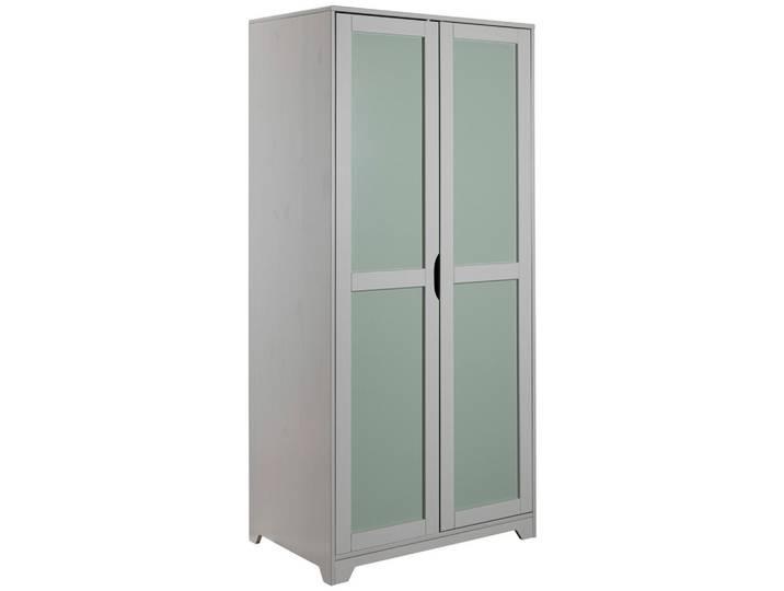 Drehtürenschrank Prati Grau/Salbeigrün