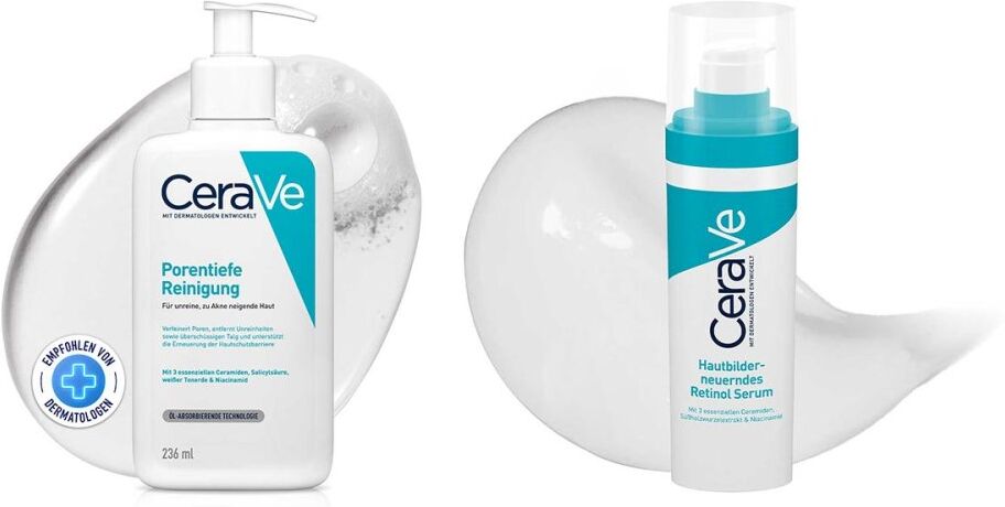 CeraVe Set für unreine Haut: Reinigung & Retinol Serum