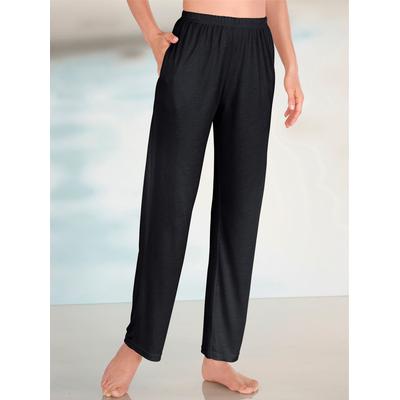 Relaxhose, Damen, Gr. 38, Normalgrößen, schwarz, 70% Viskose, 30% Polyester, unifarben, lang, Hosen Relaxhose