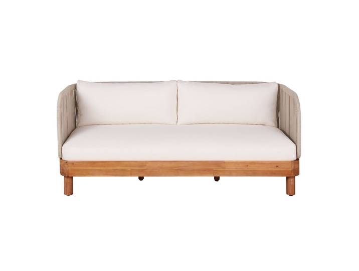 Garten-Sofa aus Teakholz, beige