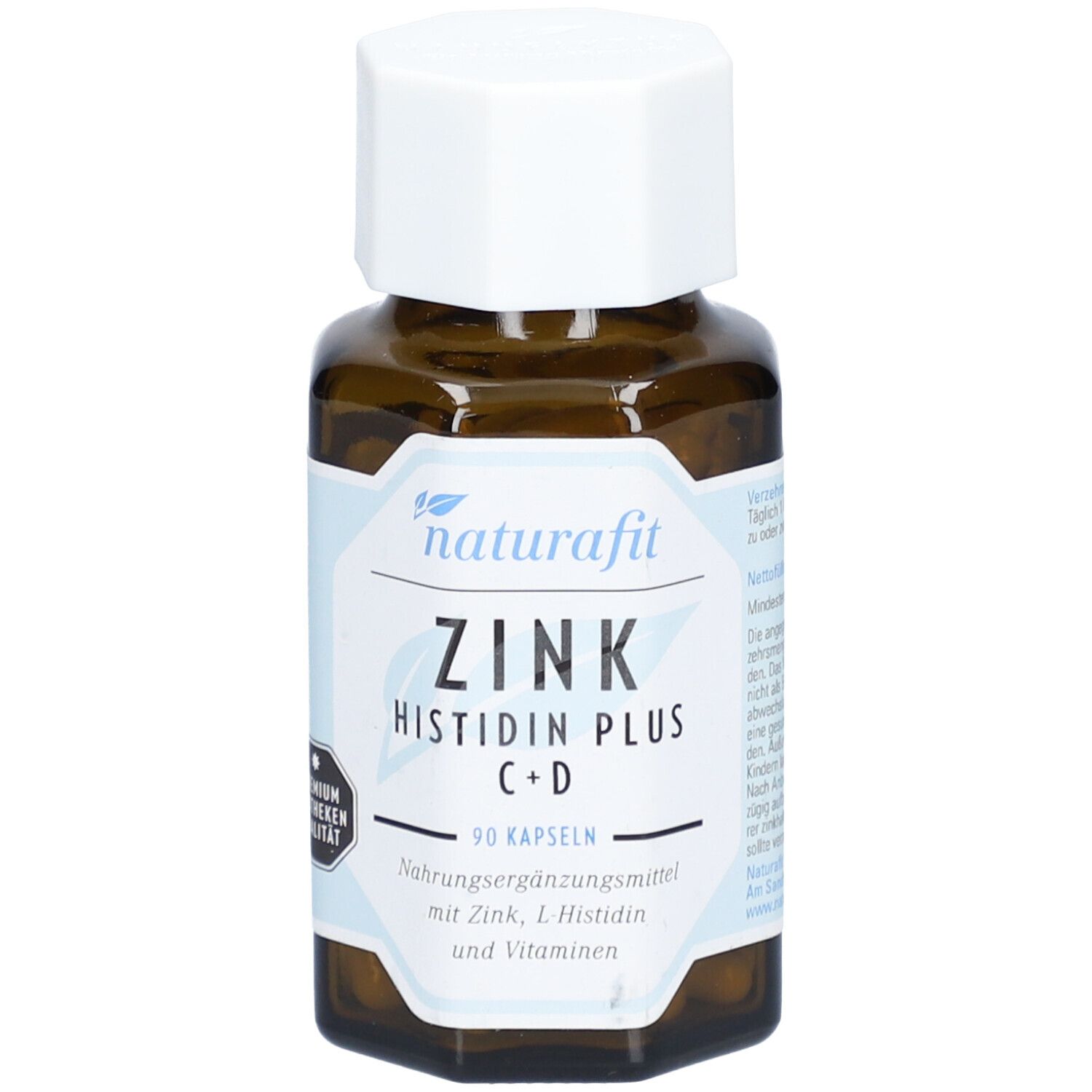 Naturafit Zink Histidin plus C+D Kapseln 90 St