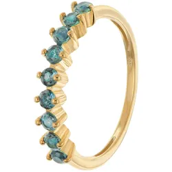 trendor 28982 Damenring Gold 333/8K mit Dunkelblauen Zirkonias, 58/18,5