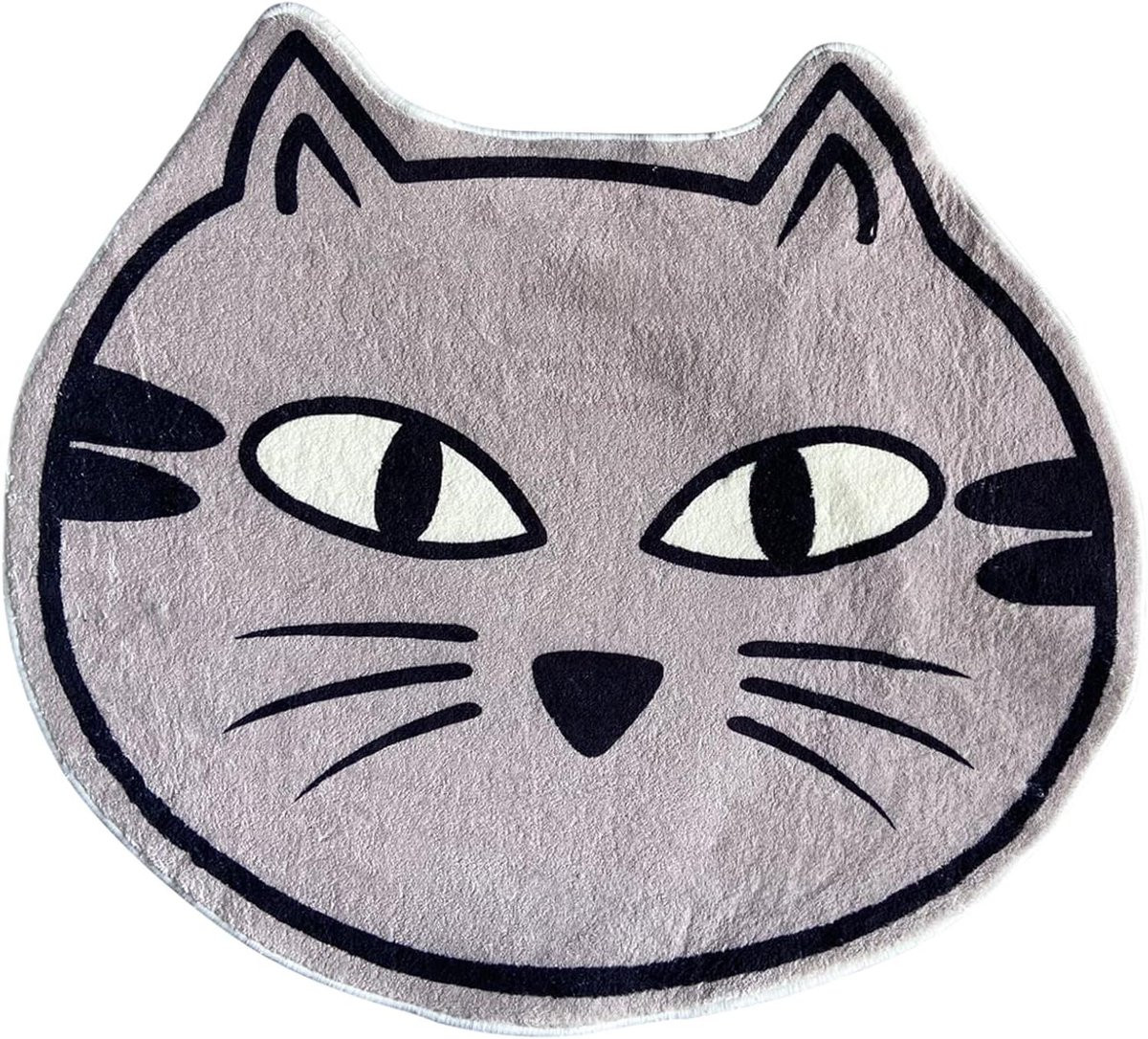 Pluche Cartoon Kat Tapijt met Dierenprint voor Kinderen - Meerkleurig