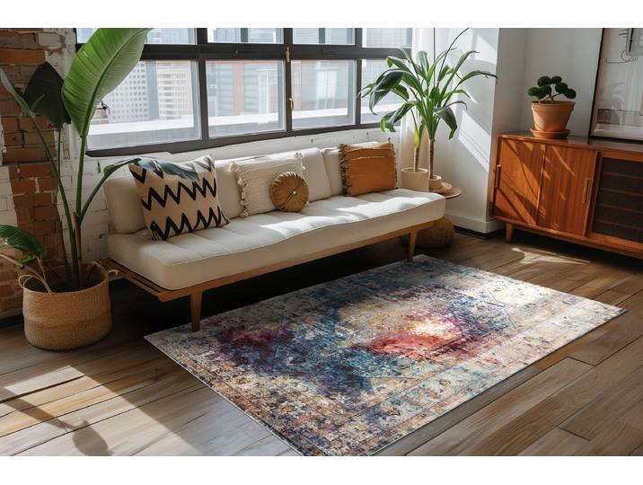 Tapis à poils courts Blazing Star 225 Multicolore 133 x 190cm Autres