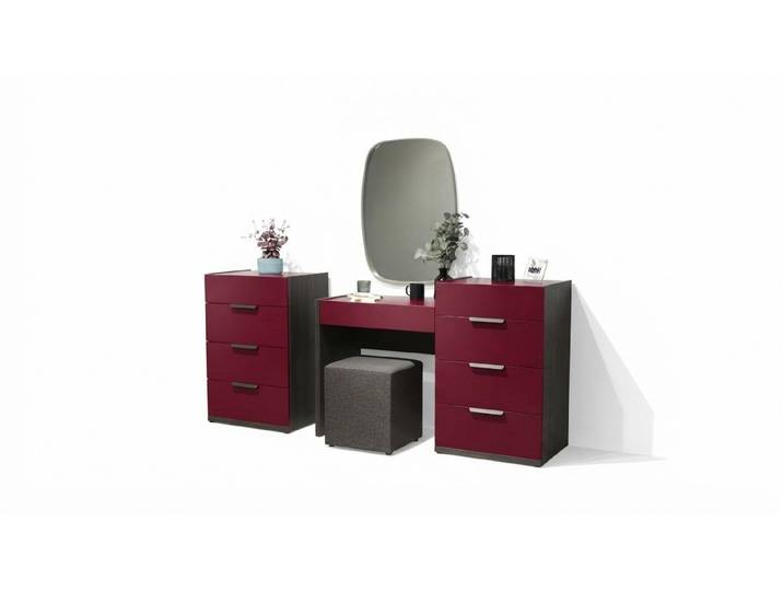 Xlmoebel Schminktisch Make Up Tisch mit Spiegel aus Holz im modernen Design 2tlg. (Schminktisch-Set, Make Up Tisch mit Spiegel), Made in Europa